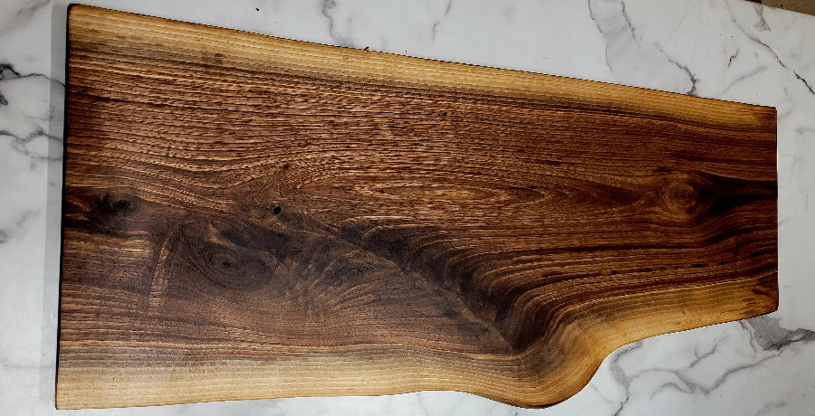 "Starting to Show"- A Live Edge Black Walnut Grazing Board - Live Edged Woodcraft