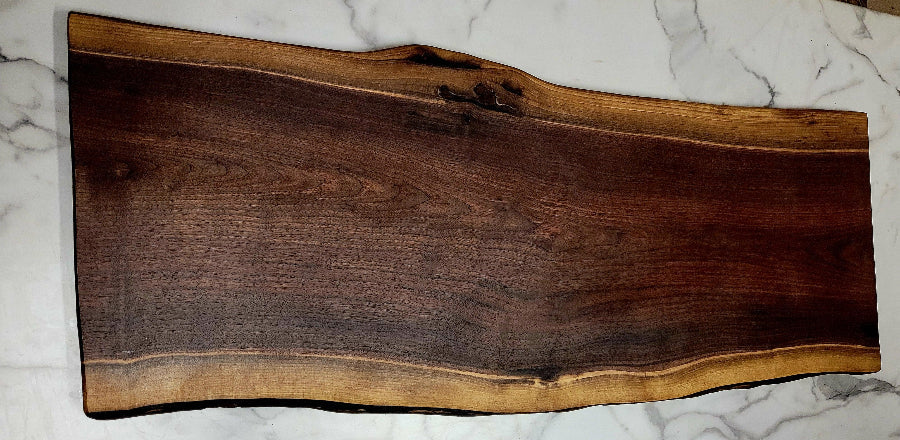 "Down the Road"- A Live Edge Black Walnut Grazing Board - Live Edged Woodcraft